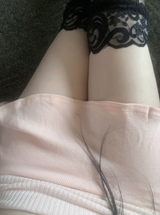 Pinia low-waist flare skirt (light pink)