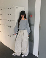 [ORIGINAL] メローUネックロングスリーブニット