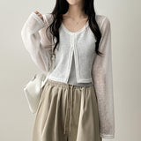 Lottie span two-button cardigan