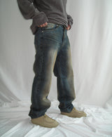 Vintage Oil Denim Washing Pants