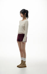  LAYERED BUTTON T (IVORY)