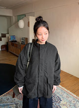 [unisex] カンボフウォッシュ加工オーバーボンバージャケット