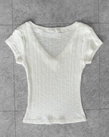 SOFT RIB V-NECK TEE