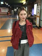 フロウシャーリングボタンウィンドジップアップ (5c)