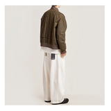 ワイドフィット2タックプリーツスウェットパンツ (WHITE)