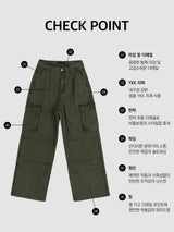 LMN Crack Washing Parasuit Cargo Pants (3 colors)