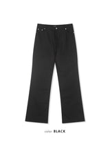 セミフレア コットンパンツ(Black)