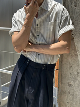 [S/S] マルチストライプハーフシャツ(2color)