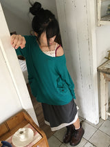 26SS★ [BAONHAUS] ポイヴ ポケット ロングスリーブ Tシャツ