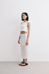 rose skirt (white)