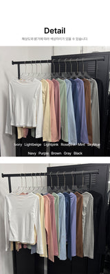 Slim fit basic long sleeves(11color)