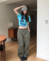 ポナーカチオンパラシュートダイアゴナルカーゴパンツ