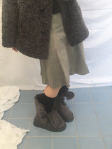 soft corduroy banding skirt