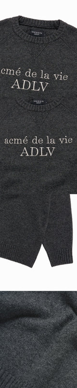 25FW BASIC LOGO KNIT CHARCOAL