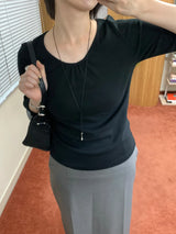 3/4 Shirred t-shirt