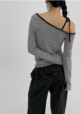 [MADE] Pelsy String Unbalanced Long Sleeve T-shirt