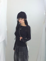strap knit beanie