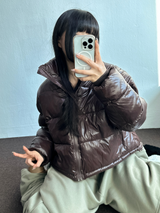 ライティングクロッピードショートパディング ❤🖤💚🤎💛🧡8カラー