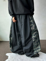 フロムサイド ミリタリー ピンタック バルーン ナイロンパンツ - 2カラー