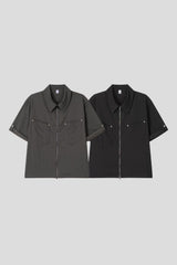 リベット ダブルジップ シャツ