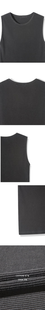 [Unisex] Damage washing sleeveless(4color)