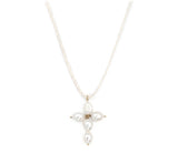 クロスパールネックレス(White)
