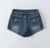 Avely Washing Denim Shorts