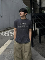 アーミーピグメントダイング半袖Tシャツ