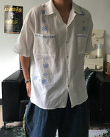 HX Harvey Embroidery Short Sleeve Shirt White