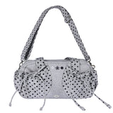Dot button bag_grey