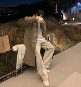  Liu Wool Overfit Duffel Coat