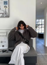 Cant Hachi Warm Knit Hooded Zip-Up