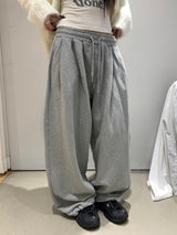 23 patch wide sweat pants(3color)