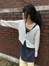 Grine Pigment String Layered Sleeveless One Piece