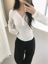 Tencel V-neck T
