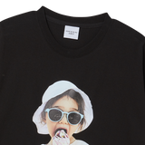 25SS ベイビーフェイスアイスクリームガールスリーブTシャツ ブラック