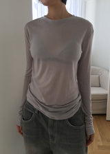 テンセル長袖Tシャツ