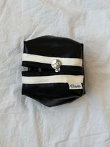 Clam ラウンドポーチ_ Leather black