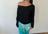 loose off shoulder tee