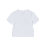 25FW WOMAN プリンセスフォントクロップ半袖Tシャツ ホワイト