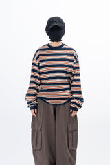 メリストライプロングスリーブTシャツ