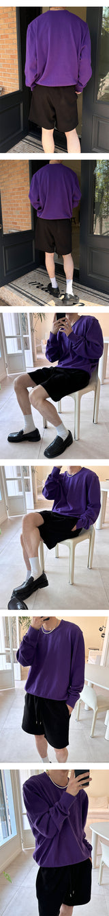 [S/S] Soft round neck knit sleeves(4color)