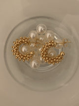 Silver balls earrings(2color)