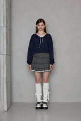 DARING LACE CHECK SKIRT