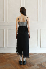  Lisha wrap long skirt (black)