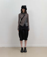 Starcut Jersey Collar Tee / Stone Brown
