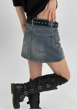 [B-DENIM] VINTAGE MINI SKIRT 038