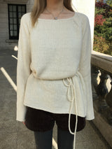 [Guest Look] ラテボートネックルーズロングニット (4c)