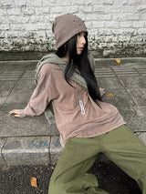 Luzi Round Wide Casual Long-Sleeve T-Shirt