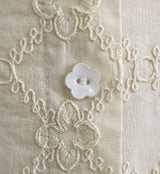 26SS★ Ruckbell Square Neck Embroidered Tulip Pintuck Long One Piece